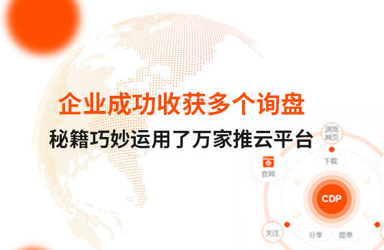 企業(yè)成功收獲多個詢盤，秘籍正是巧妙運用了萬家推云平臺！